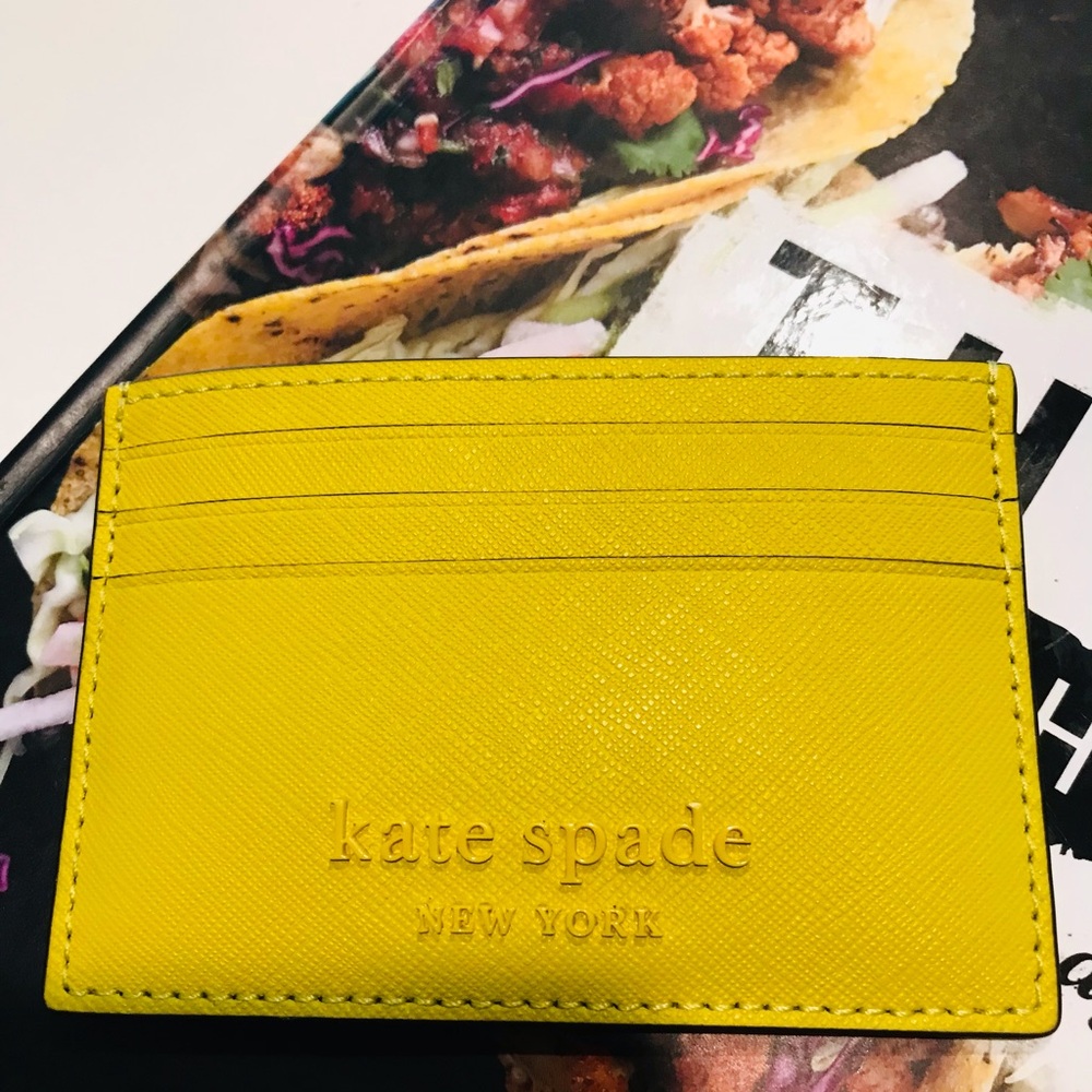 Kate Spade Small Slim Card Holder Daffodil